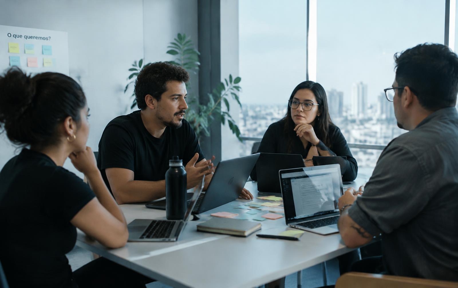 Reunião estratégica da equipe Samps